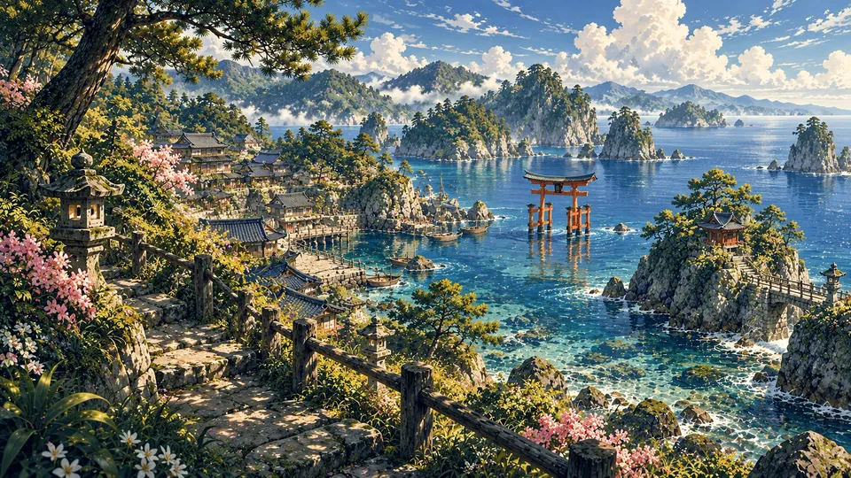 潮の島のイラスト